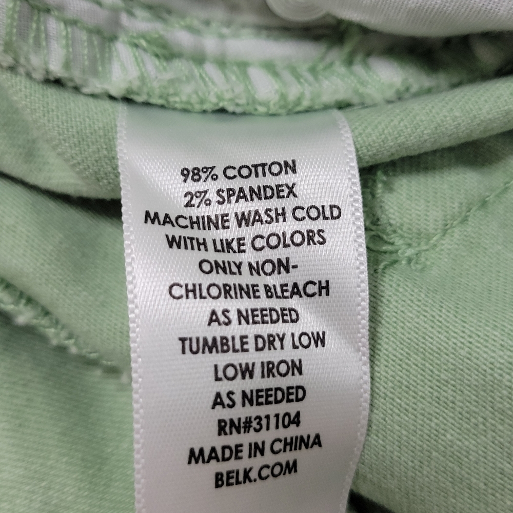Crown & Ivy Curvy Womens Distressed Mint Green Jeans Size 16W - Picture 8 of 8